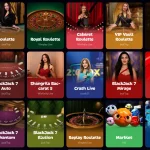 Espace de casino en direct Aphrodite avec des tables visibles